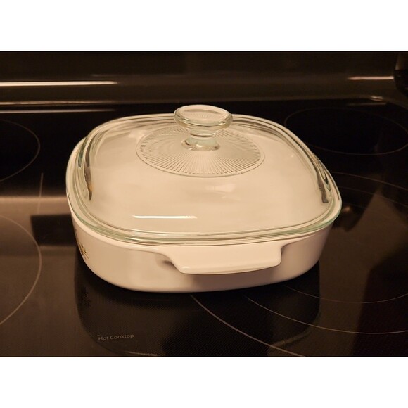 Vintage CorningWare L'Echalote A-8-B 1.4 L Spice Of Life Dish With Glass Lid - Picture 4 of 11